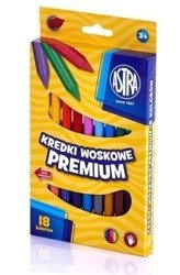 ASTRA Kredki woskowe 18 kolorów