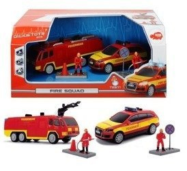 Dickie Zestaw SOS Wozy Strażackie Światło Akcesoria
