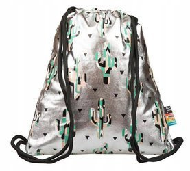 ST.RIGHT Worek na buty SO10 Srebrne Kaktusy