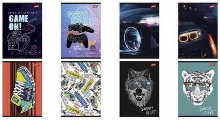 Zeszyt A5/32K Lnia Podwójna Kolorowa MIX Chłopięcy