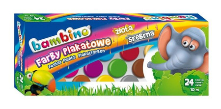 Bambino Farby Plakatowe 24 Kolory 10ml