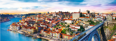 4 x Puzzle 500 el Panorama Włochy Porto Londyn Ateny