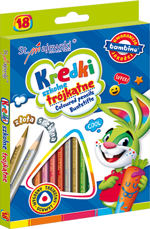 Kredki 18 Kolory Ołówkowe Bambino Majewski