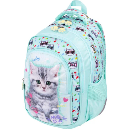 Plecak 4-komorowy ST.RIGHT BPL-58 My Little Friend mint Kitty