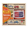 Melissa and Doug Stemple + Kredki Pojazdy 16 el
