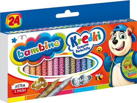 St. Majewski Kredki Świecowe Bambino 24 Kolory