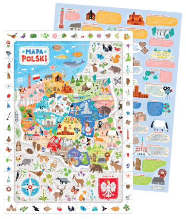 CzuCzu Puzzle Obserwacyjne Mapa Polski 117 el Plakat 5+
