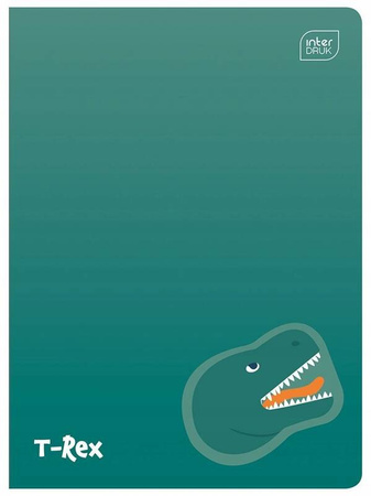 Interdruk Zeszyt A5 16k 3 linie kolor Dinozaurus
