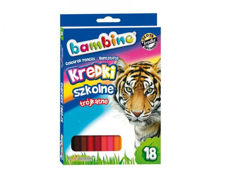 Kredki 18 Kolory Ołówkowe Bambino Majewski