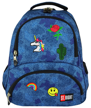 Plecak 4-komorowy ST.RIGHT BP-07 Jeans and Badges