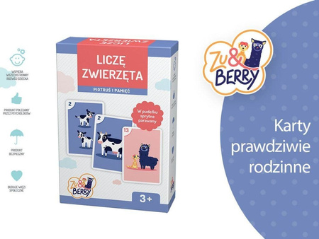 Liczę Zwierzęta Gra Karciana dla Dzieci Zu & Berry