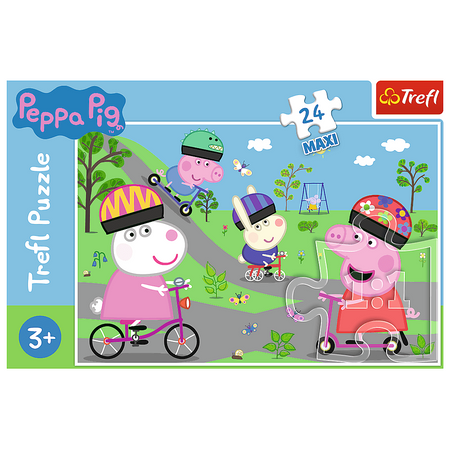 TREFL Puzzle 24 Maxi Aktywny Dzień Świnka Peppa