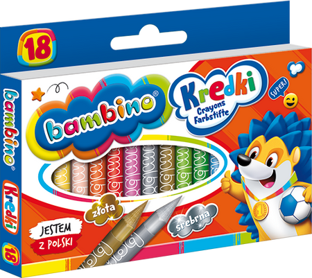 Kredki 18 Kolorów Bambino MAJEWSKI