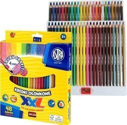 Astra Kredki ołówkowe 48 kolorów Gruby Grafit XXL