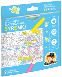 CzuCzu Dłuuugie Rysowanki Kolorowanki Syrenki 4+
