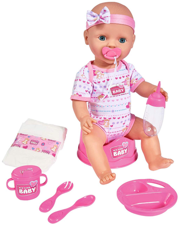 Lalka New Born Baby Funkcyjna Pije Sika 43 cm