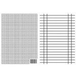 LINIUSZEK A5 do zeszytu DWUSTRONNY linia + kratka