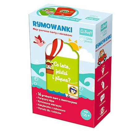 Trefl Karty Obrazkowe Rymowanki Co lata, Jeździ i Pływa