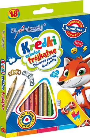 Kredki 18 Kolory Ołówkowe Bambino Majewski