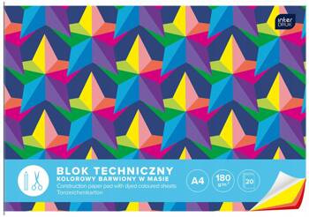 Interdruk Blok techniczny kolorowy A4/20 k. 180g