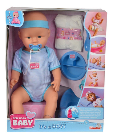 Simba Lalka New Born Baby Chłopiec Pije Siusia
