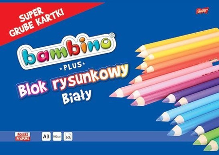 Blok Rysunkowy A3 20 Kartek Bambino PLUS