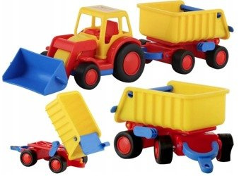 WADER Traktor z Przyczepą Spychacz Wywrotka 12m+