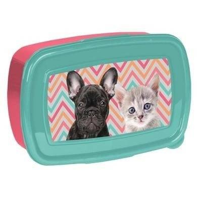 Zestaw Bidon na Wodę + Śniadaniówka Kotek Piesek