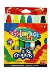 Kredki świecowe żelowe 6 kolorów wykręcane COLORINO