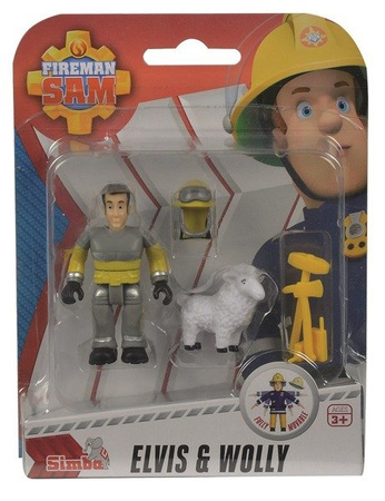 Strażak Sam - Figurki Elvis + Owieczka Wolly SIMBA