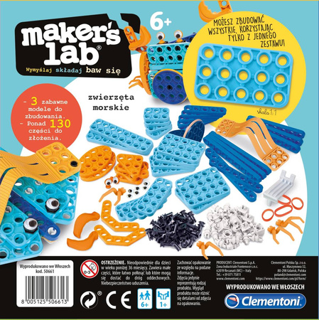 Clementoni Maker's Lab Zwierzęta Morskie Laboratorium Mechaniki
