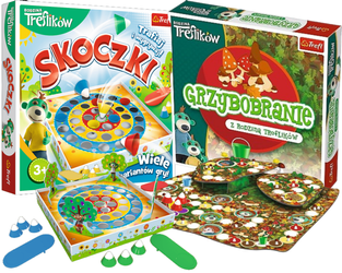 Zestaw Gier dla Dzieci Skoczki + Grzybobranie Gra Zręcznościowa