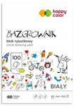 Blok rysunkowy biały Bazgrownik A4/100K HAPPY COLOR