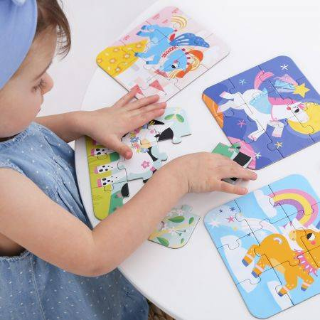 CzuCzu Puzzle 5 x 9 el. Układam Koniki Konie 3+