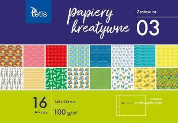 Tetis Papiery kreatywne A5/16K zestaw 3
