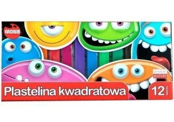 MONA Plastelina kwadratowa 12 kolorów