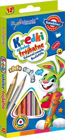 Kredki 12 Kolorów Ołówkowe Bambino Majewski