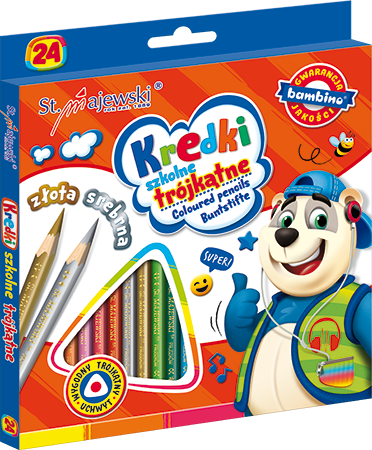 Kredki 24 Kolory Ołówkowe Bambino Majewski