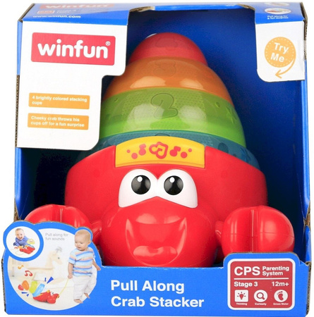 Smily Play Krab Piramidka do Ciągnięcia 12m+