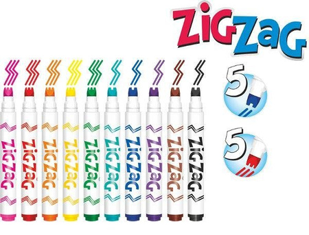 Flamastry Zig Zag 10 kol Colorino Kids