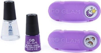 GO GLAM Salon Paznokcie 2 lakiery+ wzór tęcza i gwiazdki