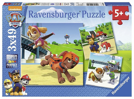 Ravensburger 2 x Puzzle 3x49 el Psi Patrol Auta 3