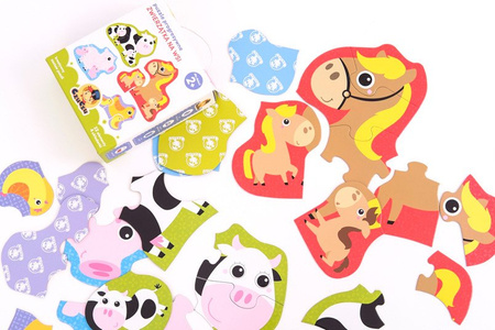 CzuCzu Puzzle Progresywne Zwierzątka na Wsi 22 el