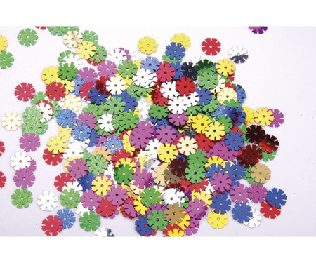 Confetti cekinowe kwiatki mix kolorów 100g Astra