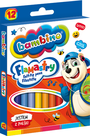 Bambino Wyprawka Szkolna 3 x Kredki Flamastry Bloki