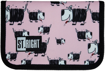 ST.RIGHT - Zestaw Piórnik Dwuklapowy + Piórnik Saszetka Pieski