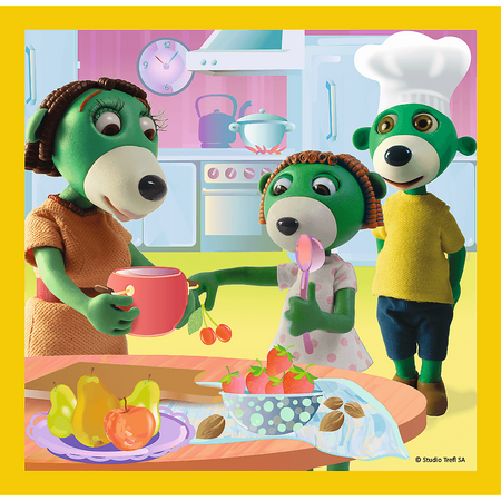 TREFL Puzzle 3w1 Razem Jest Wesoło Rodzina Treflików