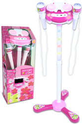 Mikrofon Podwójny dla Dzieci w Stylu Vintage ze Statywem