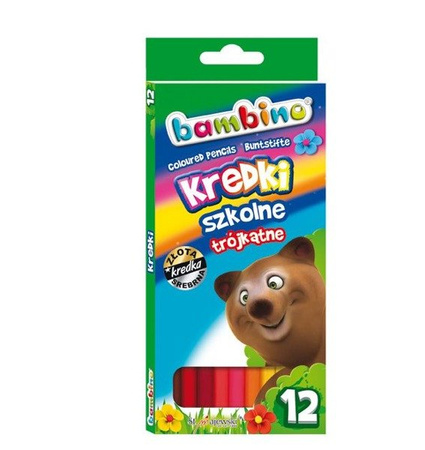 Kredki 12 Kolorów Ołówkowe Bambino Majewski