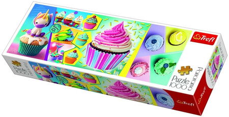 TREFL Puzzle 1000 el. Kolorowe Babeczki Panorama